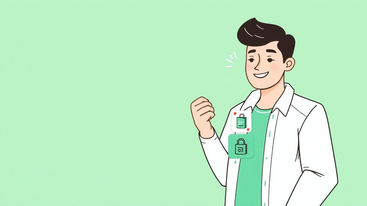 Ilustração de vendedor recebendo pedidos pelo WhatsApp