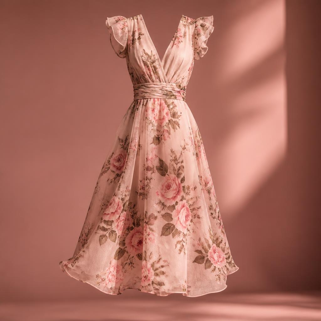 Vestido Midi Floral Primavera